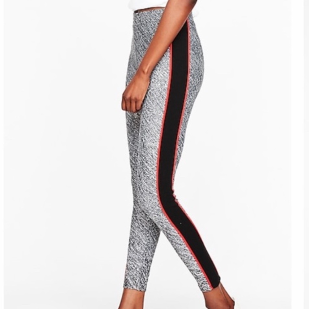 Black and Red stripped leggings